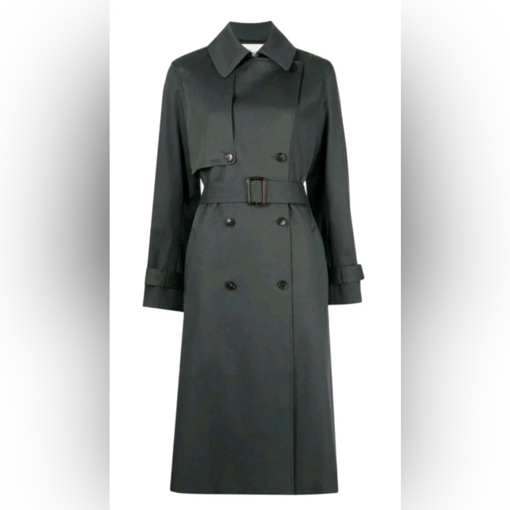 NEW NWT Bonpoint Mayfair Dark Green Trench Coat Size 34